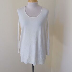 New! Time and Tru XXL ivory cold shoulder sweater